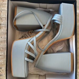 Stylish Blue Platform Sandals